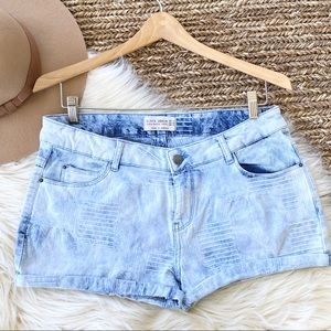 ZARA basics Z1975 denim textured cuff shorts SZ 8